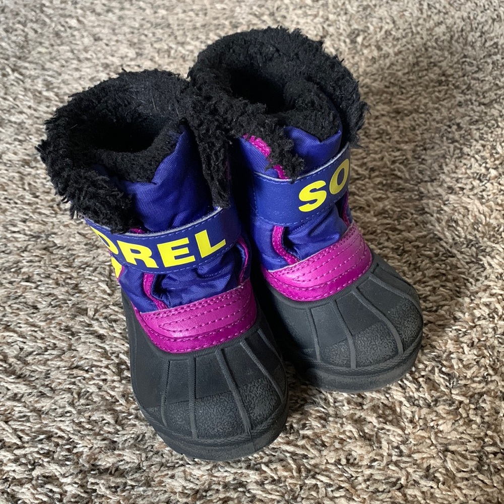 Sorel Snow Commander Boots Toddler Child 5 Blue Waterproof Insulated NV1877-484